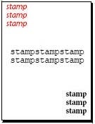 Multi-line stamps