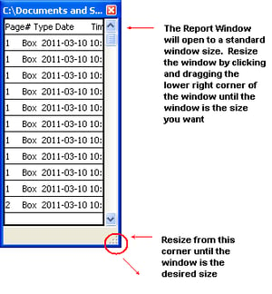 How to resize the Report to Window dialog