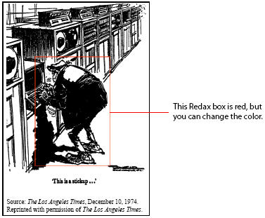 Redax box drawn around an image