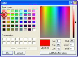 Color picker dialog