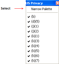 How to make the palette window narrow