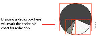 Box drawn around the entire pie chart in the sample document