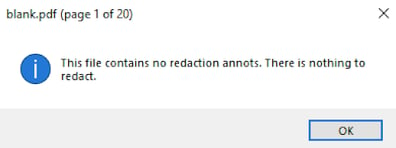 No areas in the file to be redacted