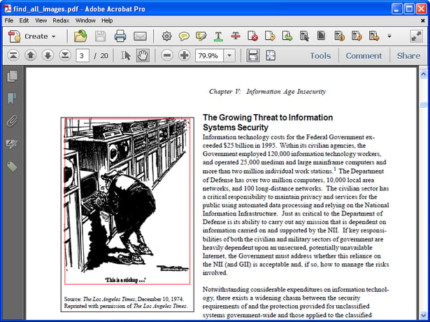 Example of a marked up image in the sample document