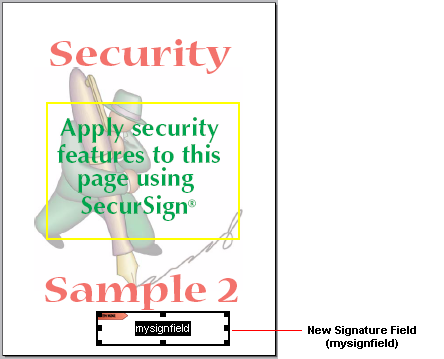 New signature field added by SecurSign