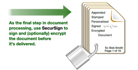 SecurSign used to sign and encrypt PDF files
