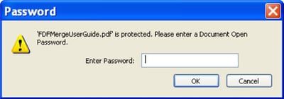 Document open password dialog in Acrobat
